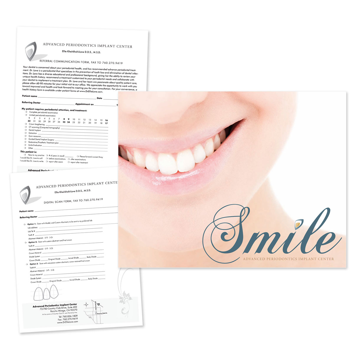 Smile brochure cover image with office forms